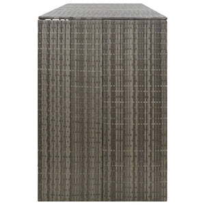 vidaXL Abri pour poubelles 4 bacs Gris 274x80x117 cm Résine tressée