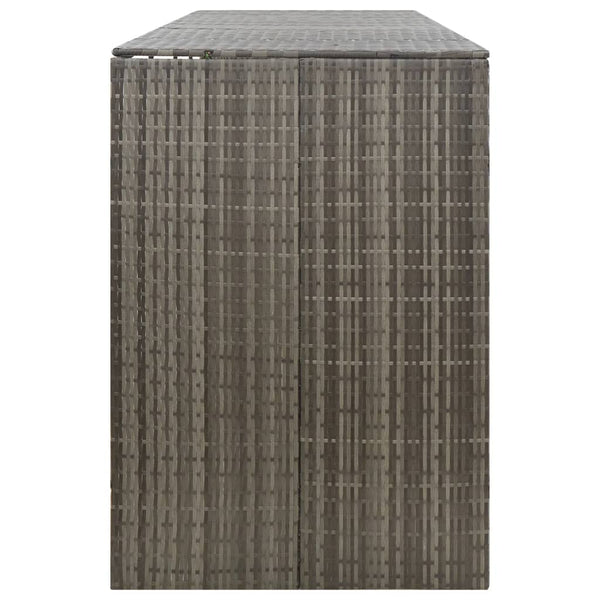 vidaXL Abri pour poubelles 4 bacs Gris 274x80x117 cm Résine tressée
