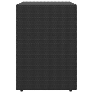 Gartenschrank Schwarz, 100 cm Poly Rattan