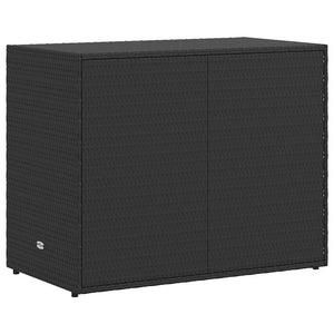 Gartenschrank Schwarz, 100 cm Poly Rattan