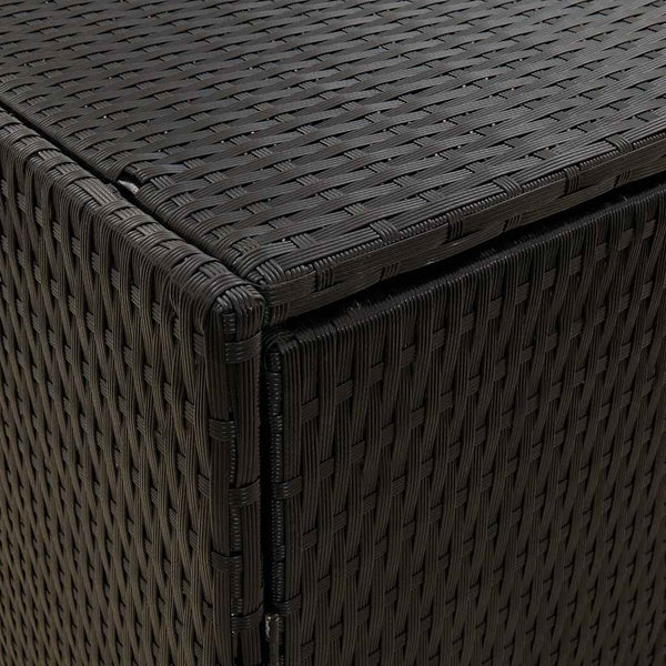 Gartenschrank Schwarz, 100 cm Poly Rattan