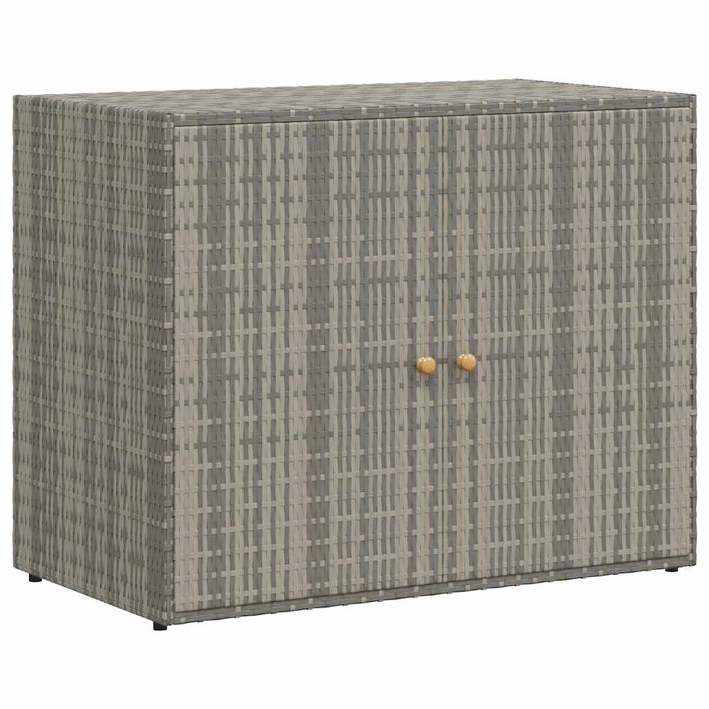 vidaXL Armoire de jardin gris 100x55,5x80 cm résine tressée