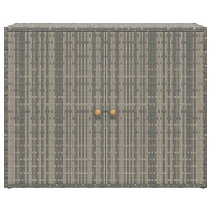 Gartenschrank Grau Poly Rattan 100x55,5x80cm