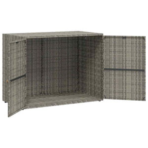 Gartenschrank Grau Poly Rattan 100x55,5x80cm
