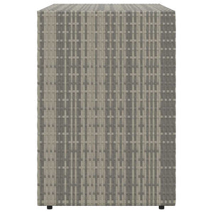 Gartenschrank Grau Poly Rattan 100x55,5x80cm