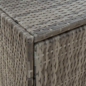 Gartenschrank Grau Poly Rattan 100x55,5x80cm