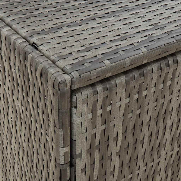 Gartenschrank Grau Poly Rattan 100x55,5x80cm