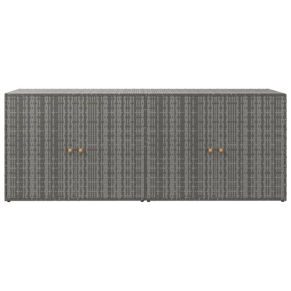 Gartenschrank Grau Poly Rattan 198 cm