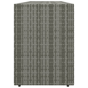 Gartenschrank Grau Poly Rattan 198 cm