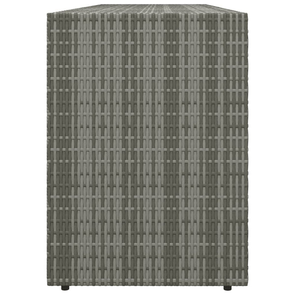 Gartenschrank Grau Poly Rattan 198 cm