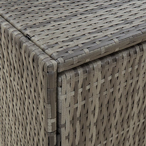 Gartenschrank Grau Poly Rattan 198 cm