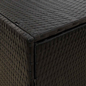 Gartenschrank Schwarz Poly Rattan 59x40x180cm