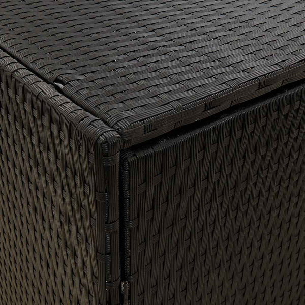 Gartenschrank Schwarz Poly Rattan 59x40x180cm