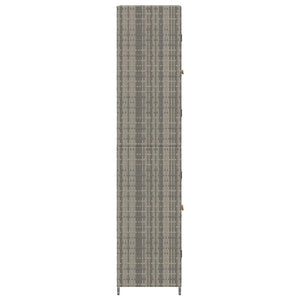 Gartenschrank Grau Poly Rattan 59x40x180cm