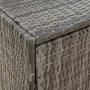 Gartenschrank Grau Poly Rattan 59x40x180cm