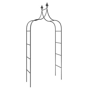 Gartenbogen 2er Set, Stahl Schwarz 260cm