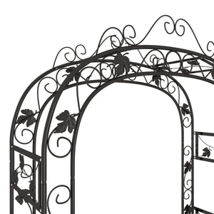 Gartenbogen Schwarz 116x45x240 cm