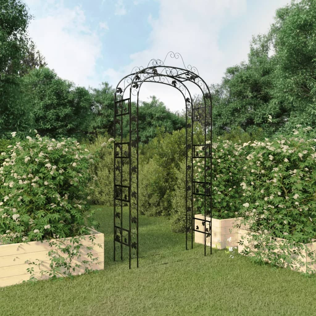 Gartenbogen Schwarz 116x45x240 cm