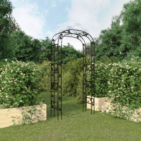 Gartenbogen Schwarz 116x45x240 cm