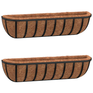 Wand Pflanzkörbe mit Kokoseinlage, 2er Set