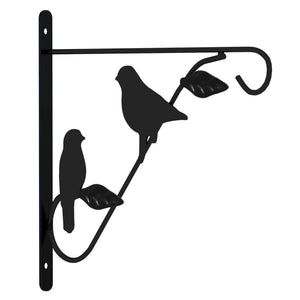 Blumenampel Halterungen 4er Set, Stahl Schwarz