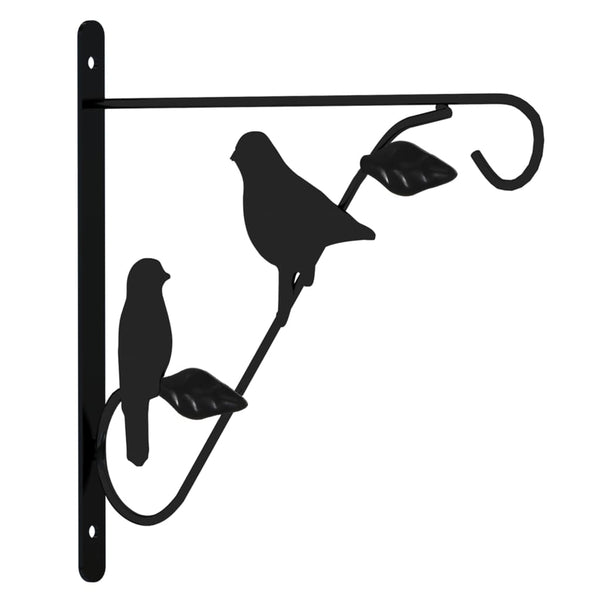 Blumenampel Halterungen 4er Set, Stahl Schwarz