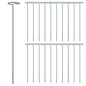 vidaXL Supports pour plantes 20 pcs Vert foncé 40 cm Acier