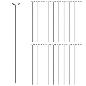 vidaXL Supports de plantes 20 pcs Vert foncé 61 cm Acier