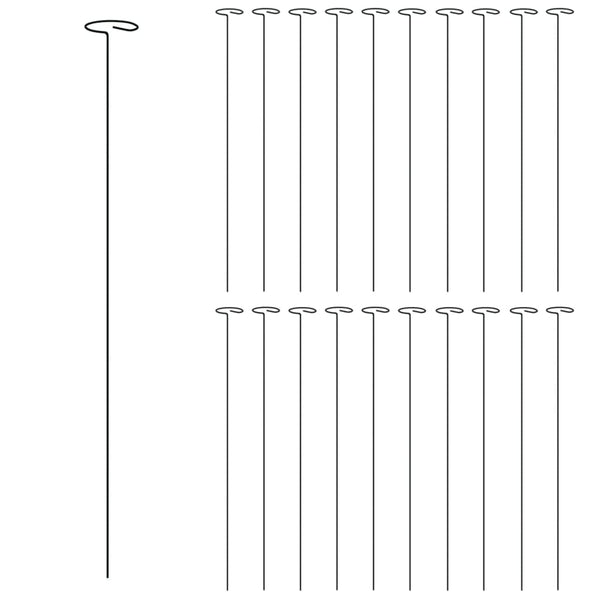 vidaXL Supports de plantes 20 pcs Vert foncé 61 cm Acier