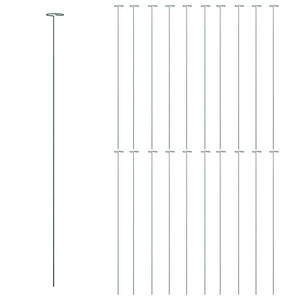vidaXL Tuteurs de plantes 20 pcs Vert foncé 91 cm Acier