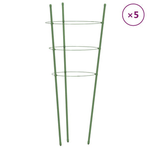 Pflanzenstützen mit Ringen, 60cm, 5er-Set