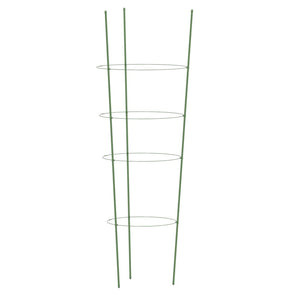 vidaXL Supports à plantes avec 4 anneaux 5 pcs Vert 90 cm Acier