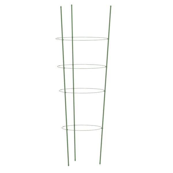vidaXL Supports à plantes avec 4 anneaux 5 pcs Vert 90 cm Acier