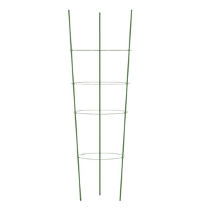 vidaXL Supports à plantes avec 4 anneaux 5 pcs Vert 90 cm Acier