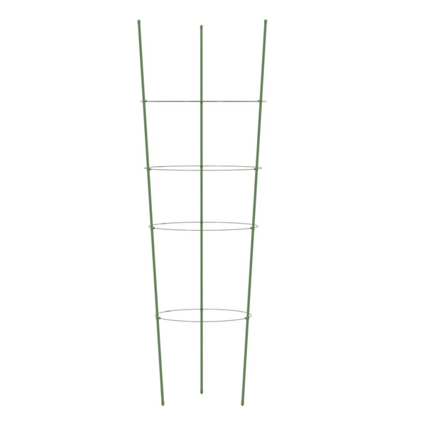 vidaXL Supports à plantes avec 4 anneaux 5 pcs Vert 90 cm Acier