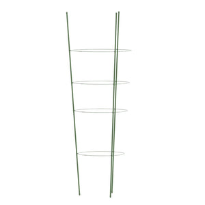 vidaXL Supports à plantes avec 4 anneaux 5 pcs Vert 90 cm Acier