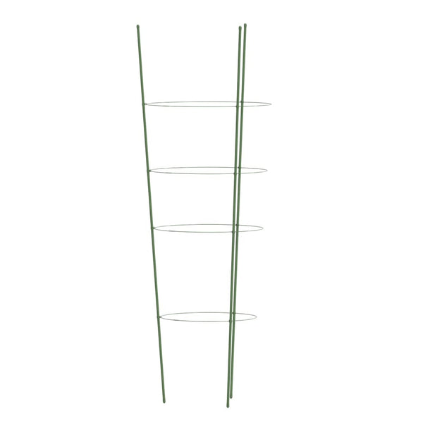 vidaXL Supports à plantes avec 4 anneaux 5 pcs Vert 90 cm Acier