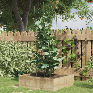 vidaXL Supports à plantes avec 4 anneaux 5 pcs Vert 90 cm Acier