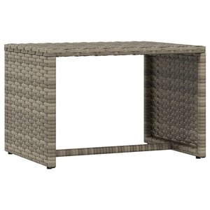 Graue Poly Rattan Sonnenliege mit Tisch