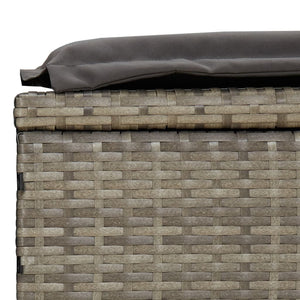 Graue Poly Rattan Sonnenliege mit Dach