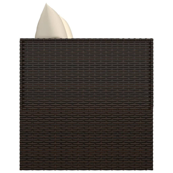 vidaXL Lit de repos d'extérieur avec coussins marron résine tressée