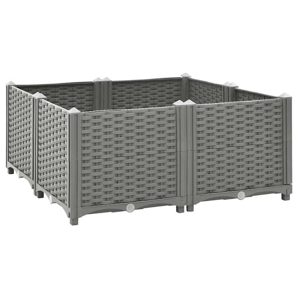 vidaXL Raised Garden Bed 80x80x38 cm Polypropylene