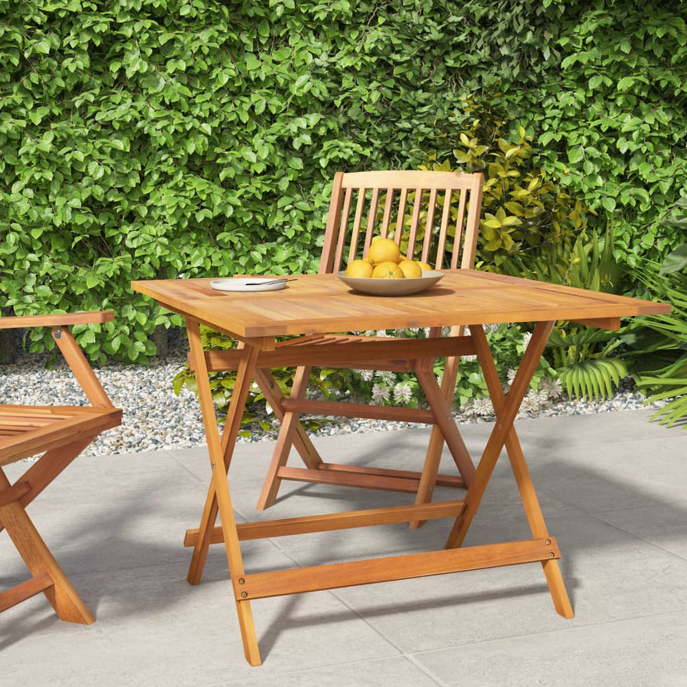 Klappbarer Gartentisch Akazie 90x90 cm