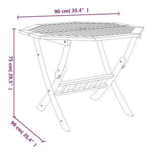 Klappbarer Gartentisch Akazie 90x75 cm