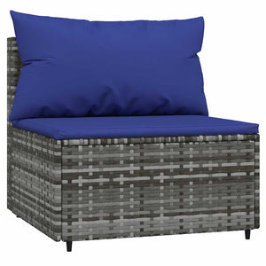 Garten Mittelsofas mit Kissen, 2er Set