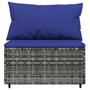 Garten Mittelsofas mit Kissen, 2er Set