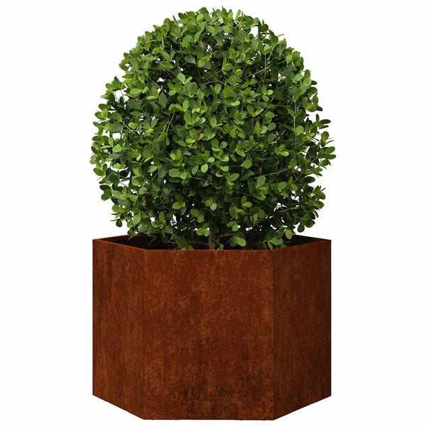 Rostiger Pflanzkübel Cortenstahl 60x60x45cm