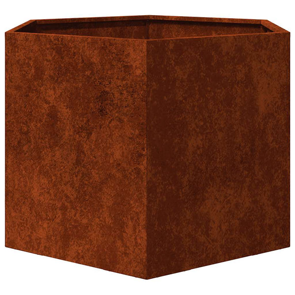 Rostiger Pflanzkübel Cortenstahl 60x60x45cm