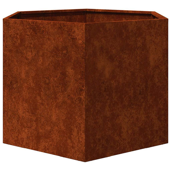 Rostiger Pflanzkübel Cortenstahl 60x60x45cm
