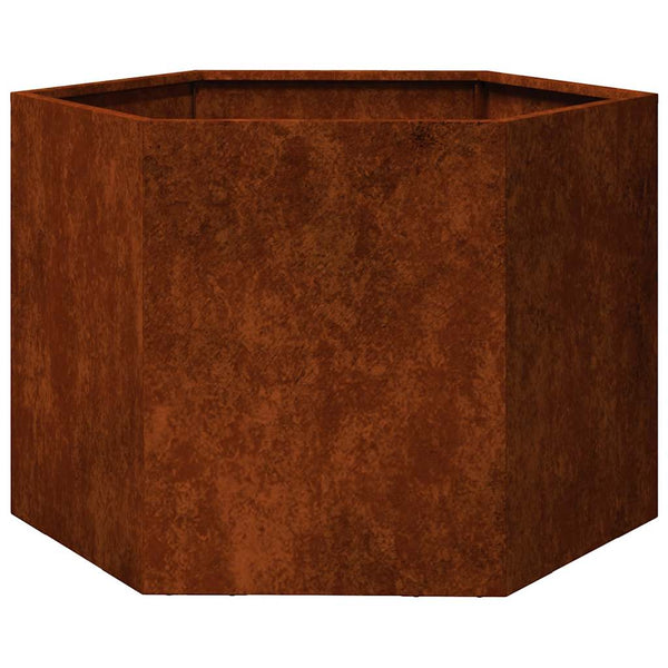 Rostiger Pflanzkübel Cortenstahl 60x60x45cm